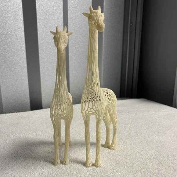Elegant Cream Giraffe Sculptures - Picture 2 of 2